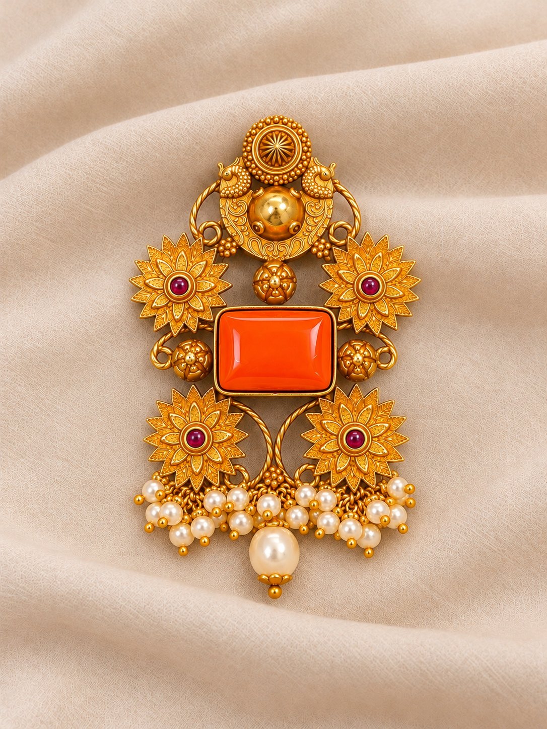Padma Mayura Coral Pendant, photo 1
