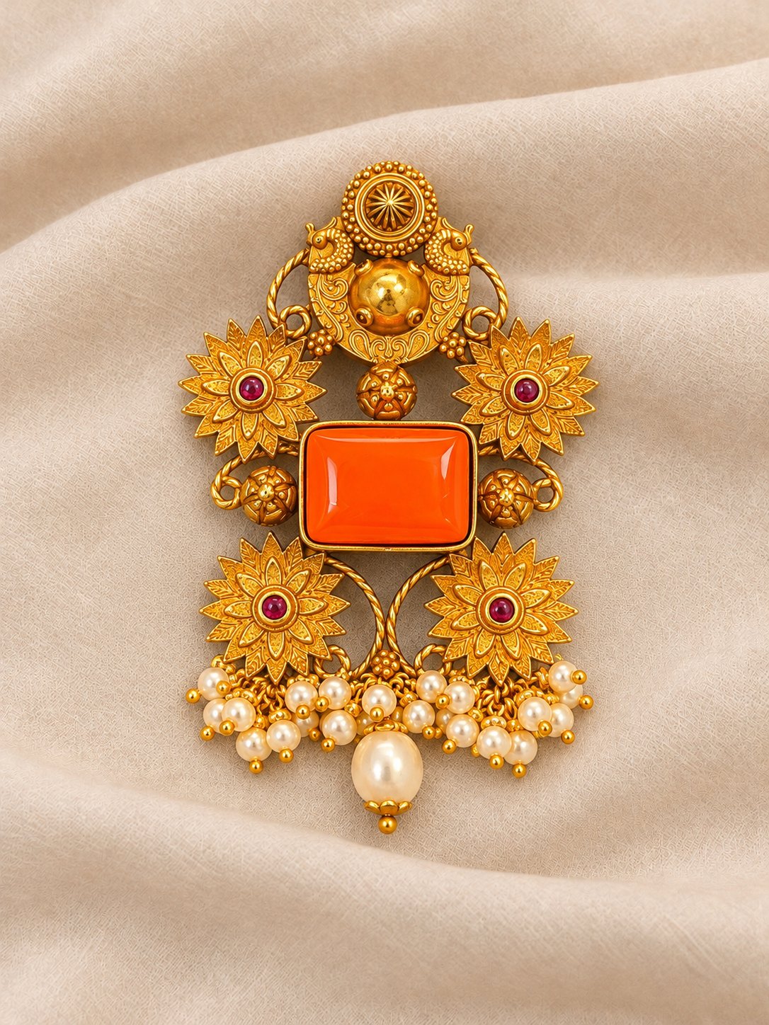 Padma Mayura Coral Pendant, photo 2