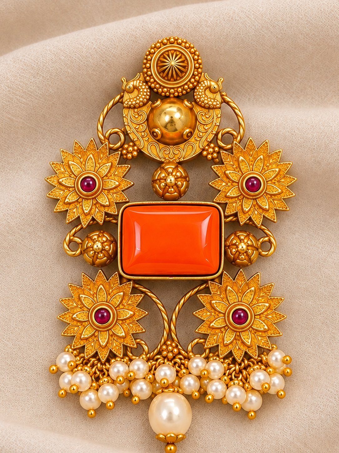 Padma Mayura Coral Pendant, photo 3