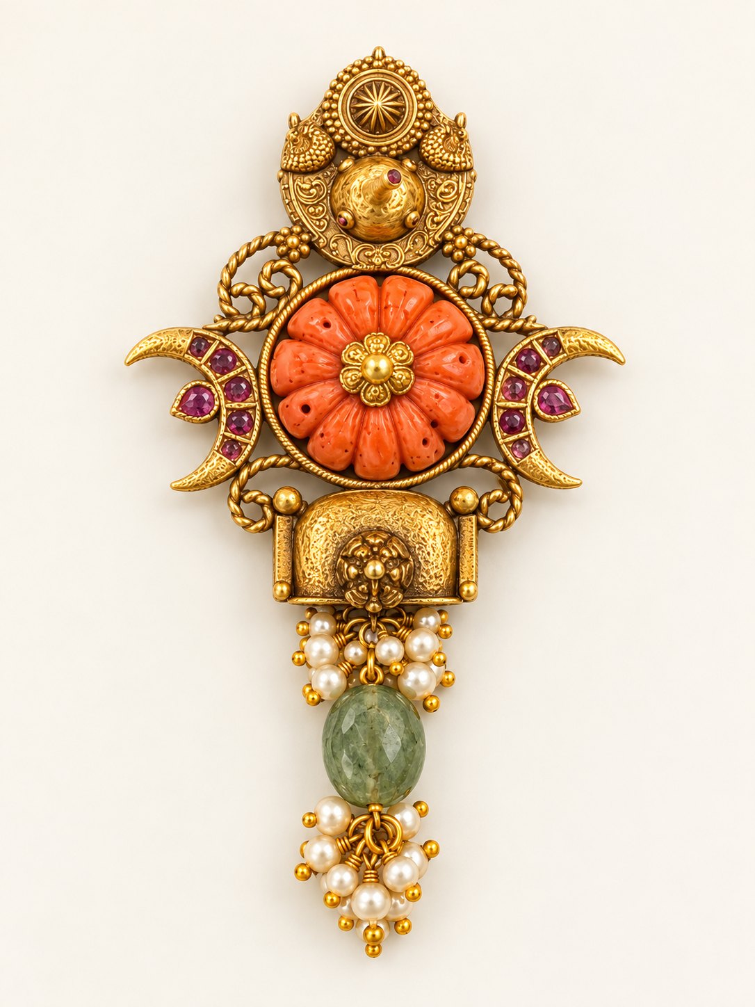 Padmaraga Chandrika Pendant, photo 1