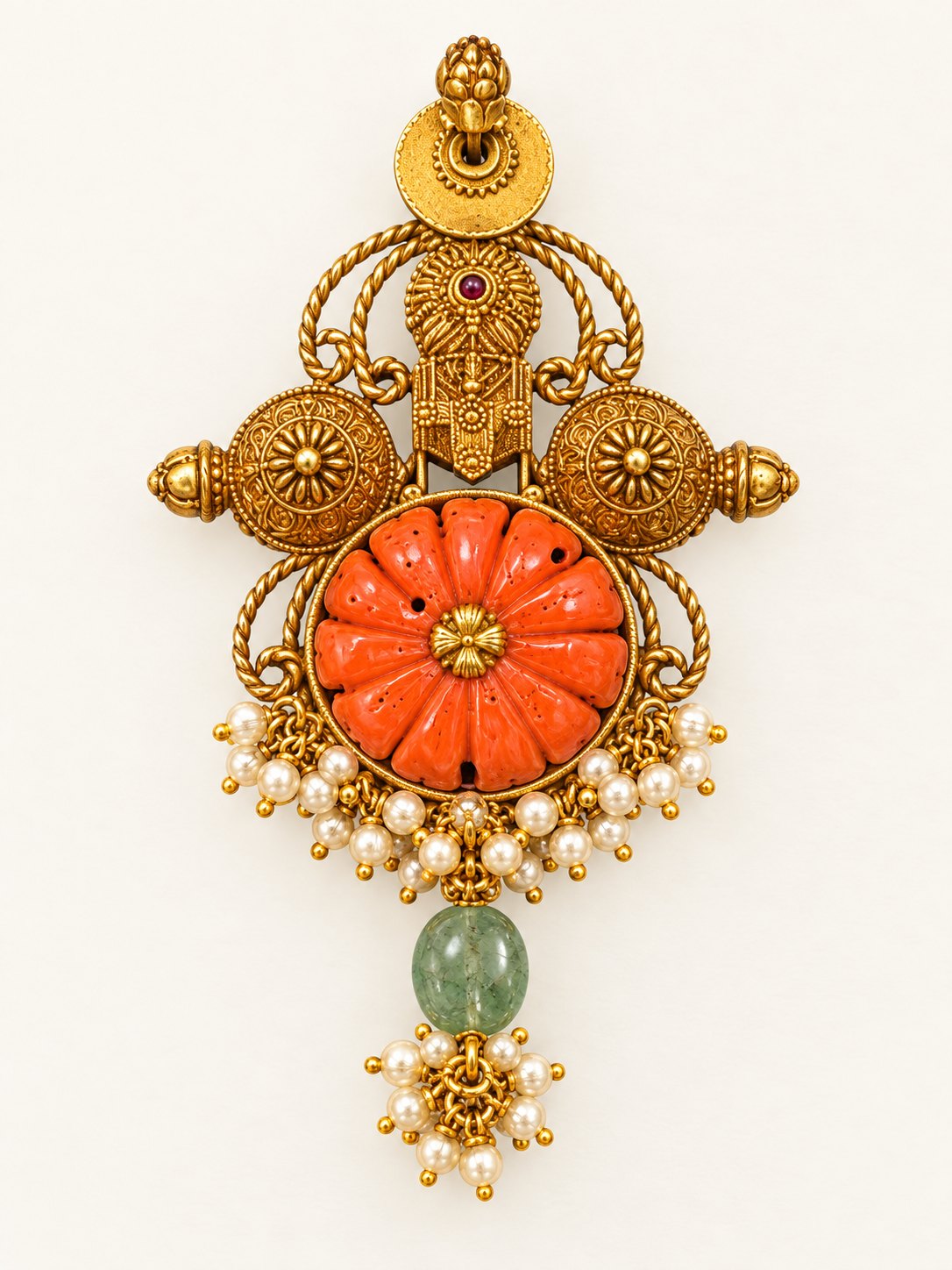Padmaraga Coral Pendant, photo 1