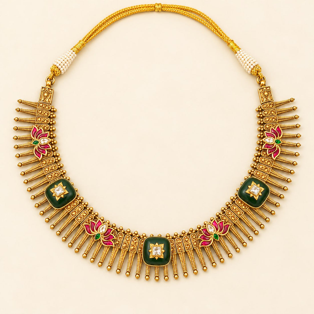 Padmaraga Emerald Kanti Necklace, photo 1