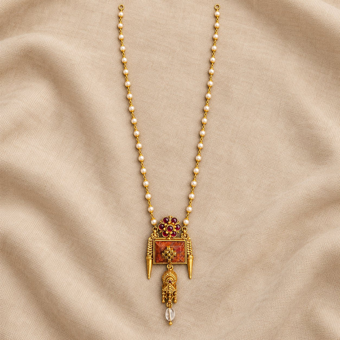 Padmaraga Pearl Necklace, photo 1