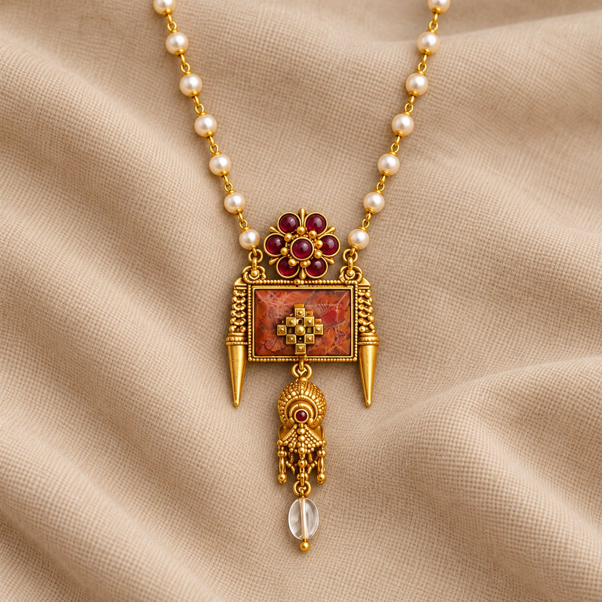 Padmaraga Pearl Necklace, photo 3