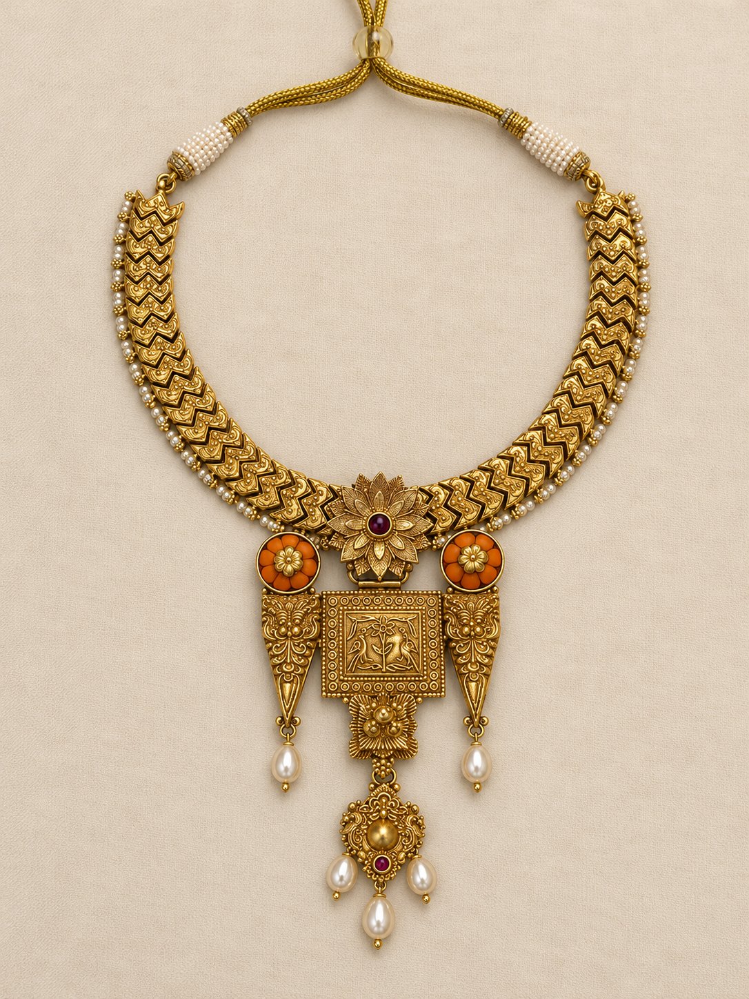Padmavalli Antique Kanti Necklace, photo 1