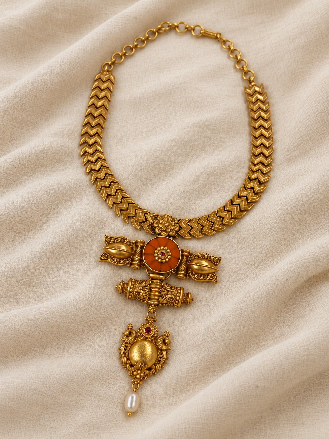 Padmavalli Heritage Antique Kanti Necklace, photo 3