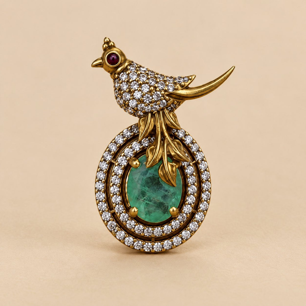 Pankhira Emerald Bird Pendant, photo 2