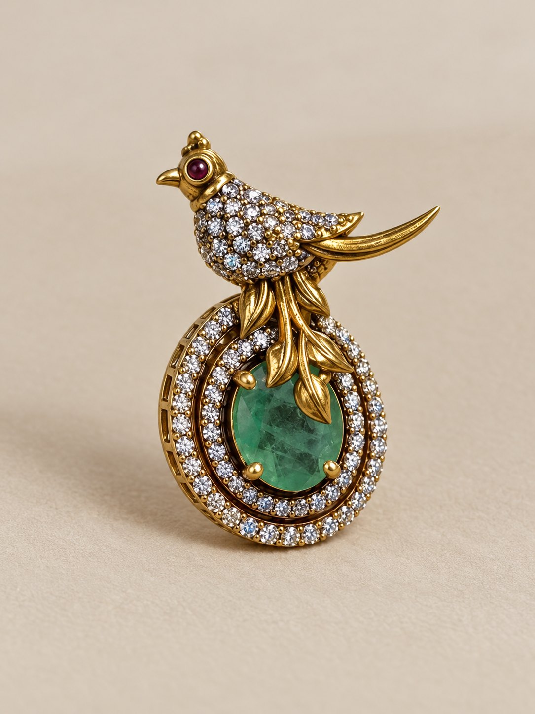 Pankhira Emerald Bird Pendant, photo 3