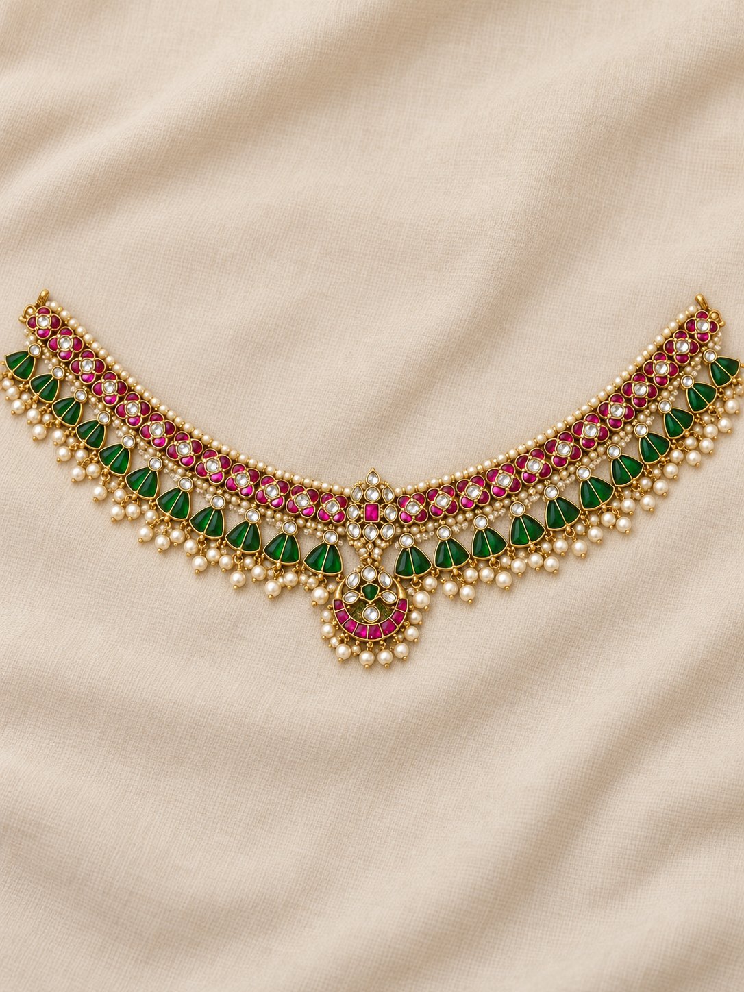 Panna Kundan Pearl Headset, photo 1