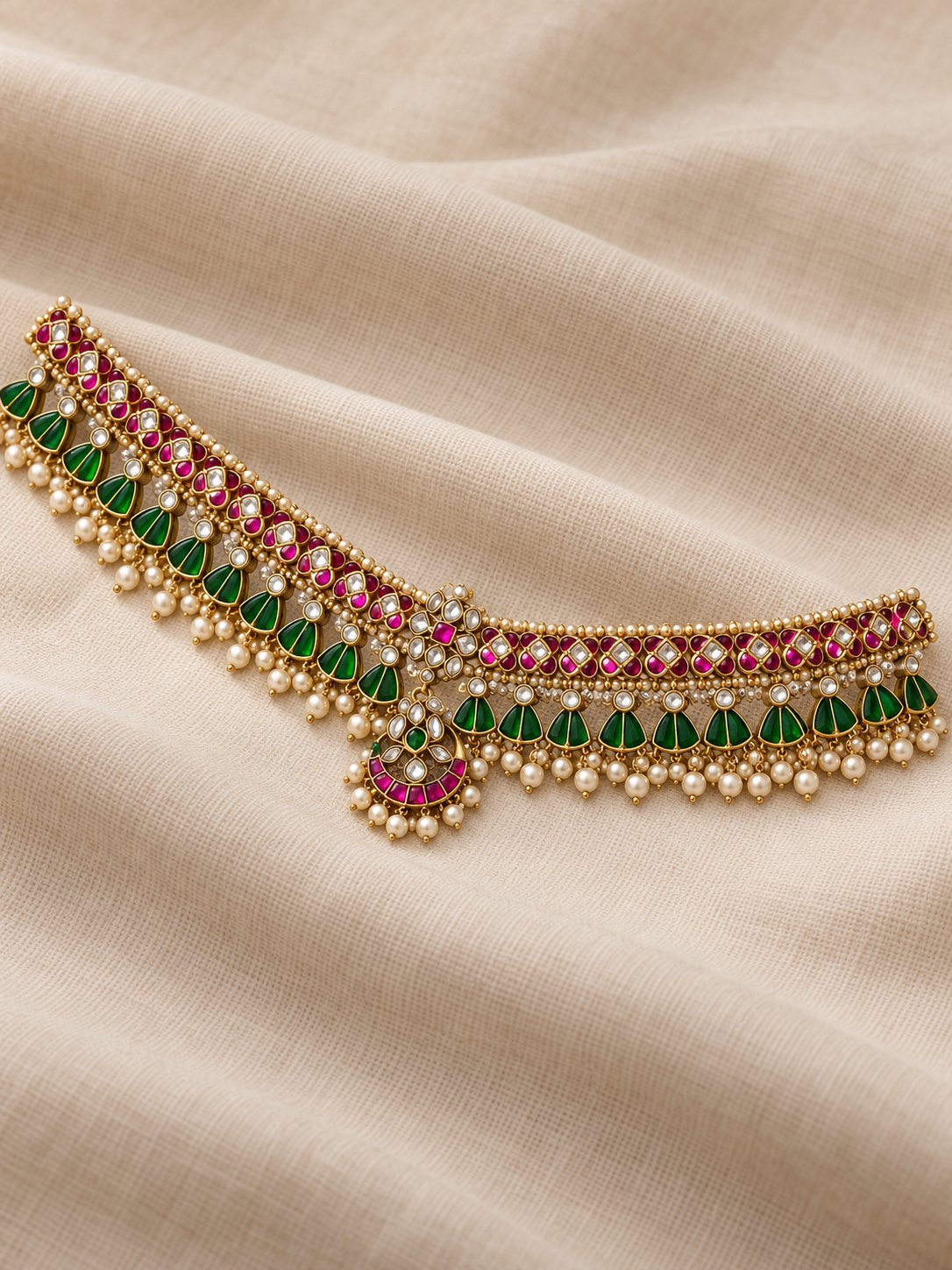 Panna Kundan Pearl Headset, photo 2
