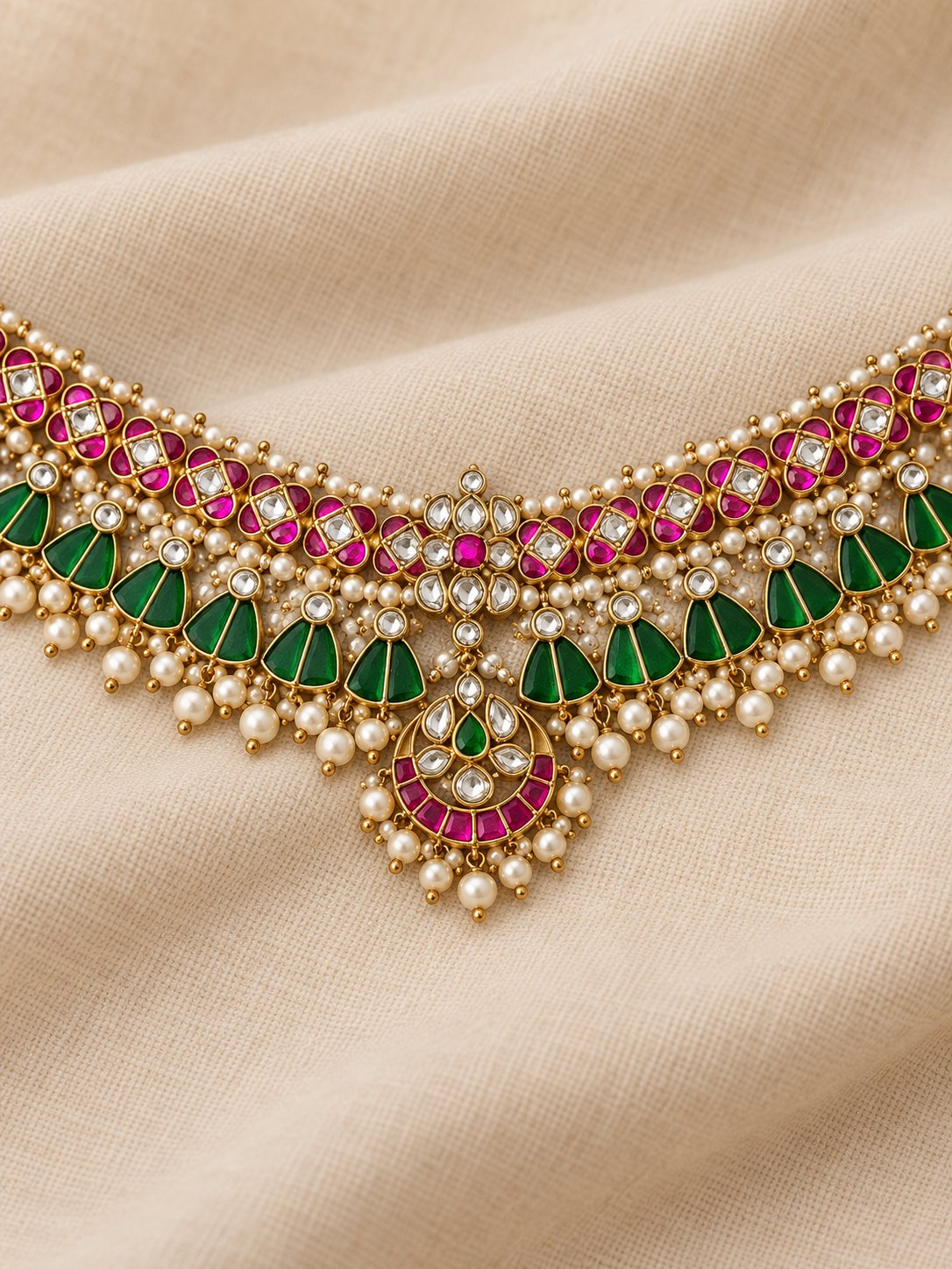 Panna Kundan Pearl Headset, photo 3