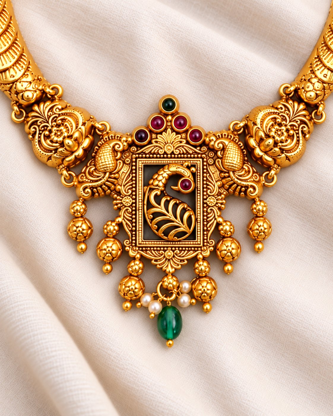 Peacock Temple Kanti Necklace, photo 2