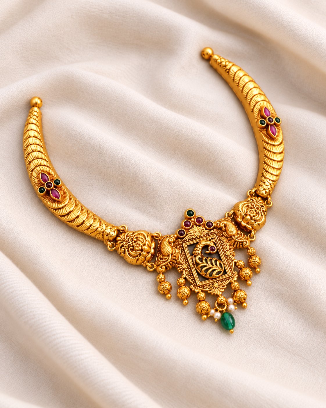 Peacock Temple Kanti Necklace, photo 3
