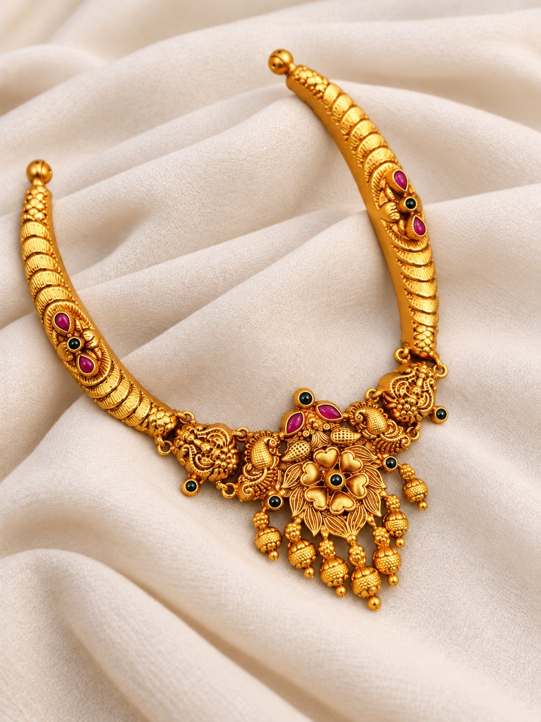 Pushpa Mayura Temple Kanti Necklace, photo 1