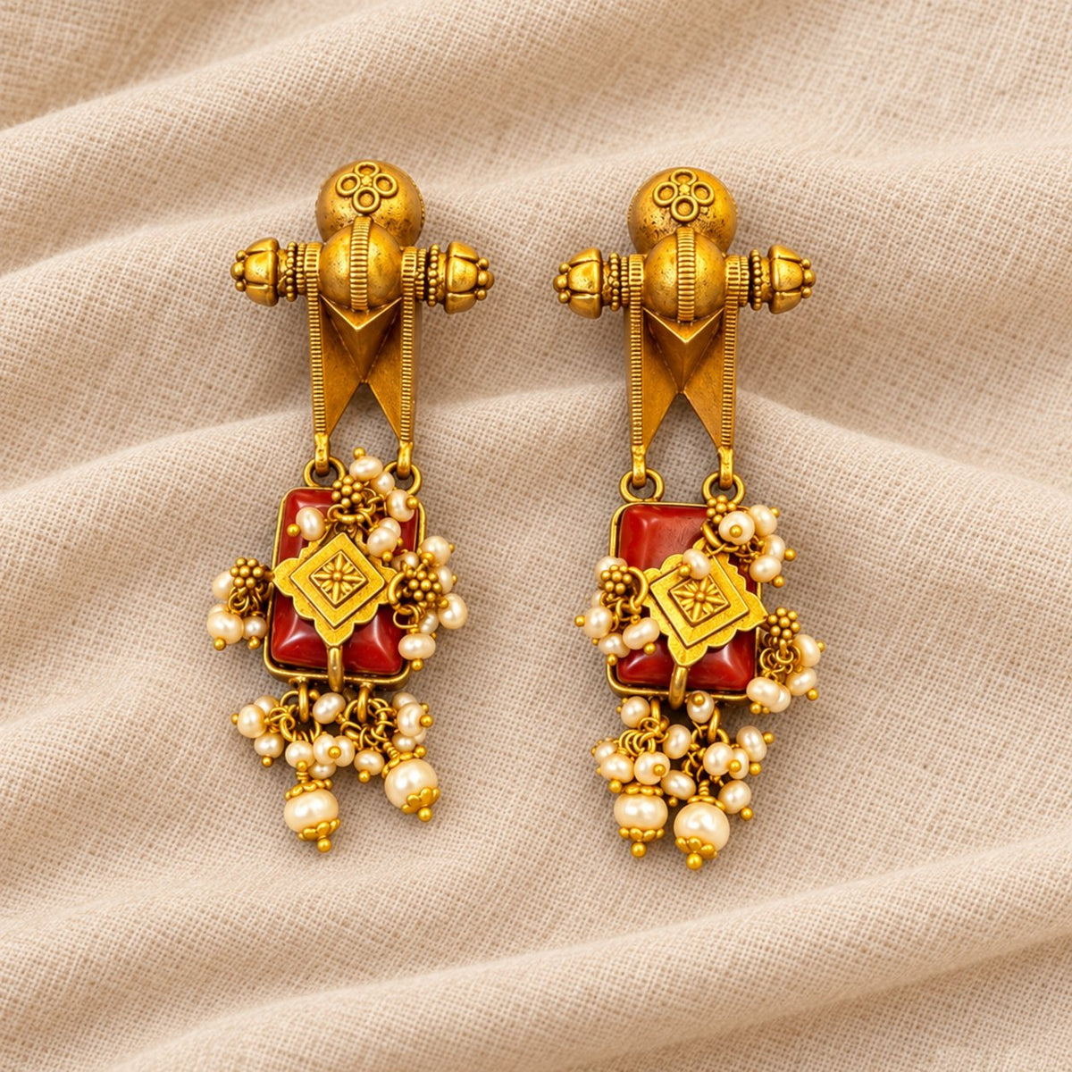 Raktima Coral Earrings, photo 1