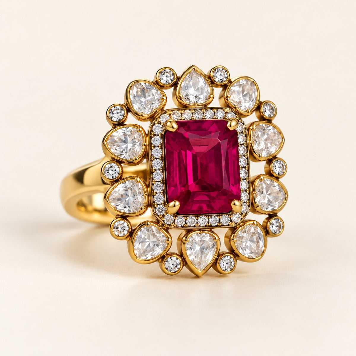 Raktima Royale Kundan Finger Ring, photo 2