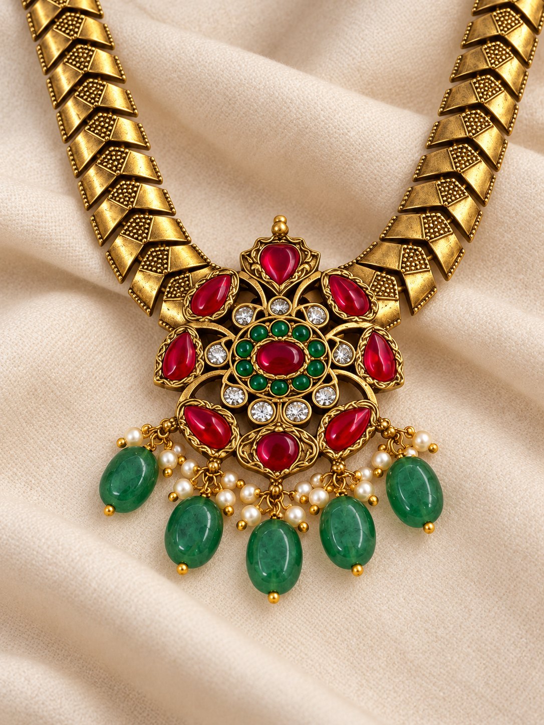 Ratnavalli Antique Patta Necklace, photo 3
