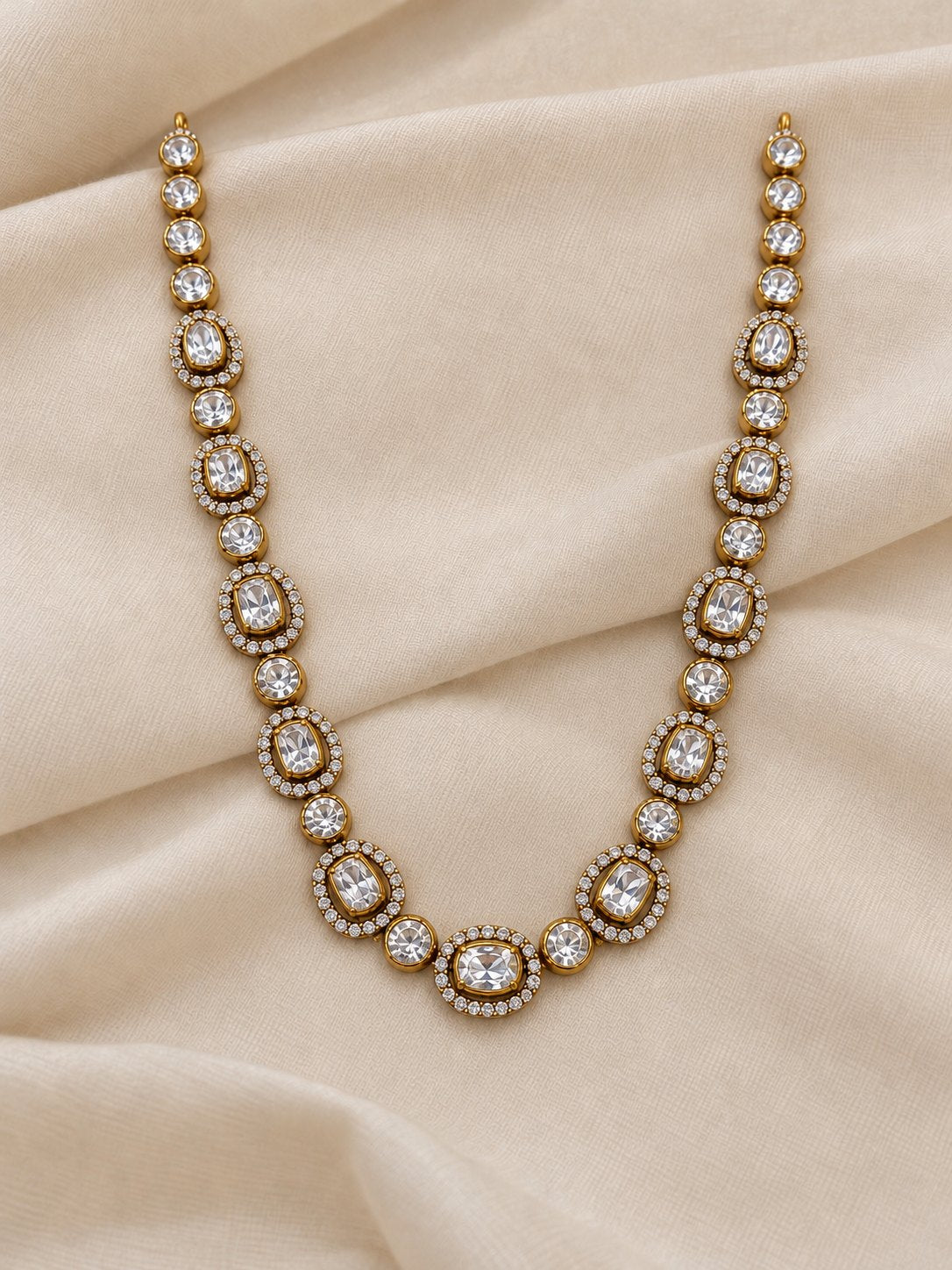 Shweta Prabha Moissanite Necklace & Earrings Set, photo 1