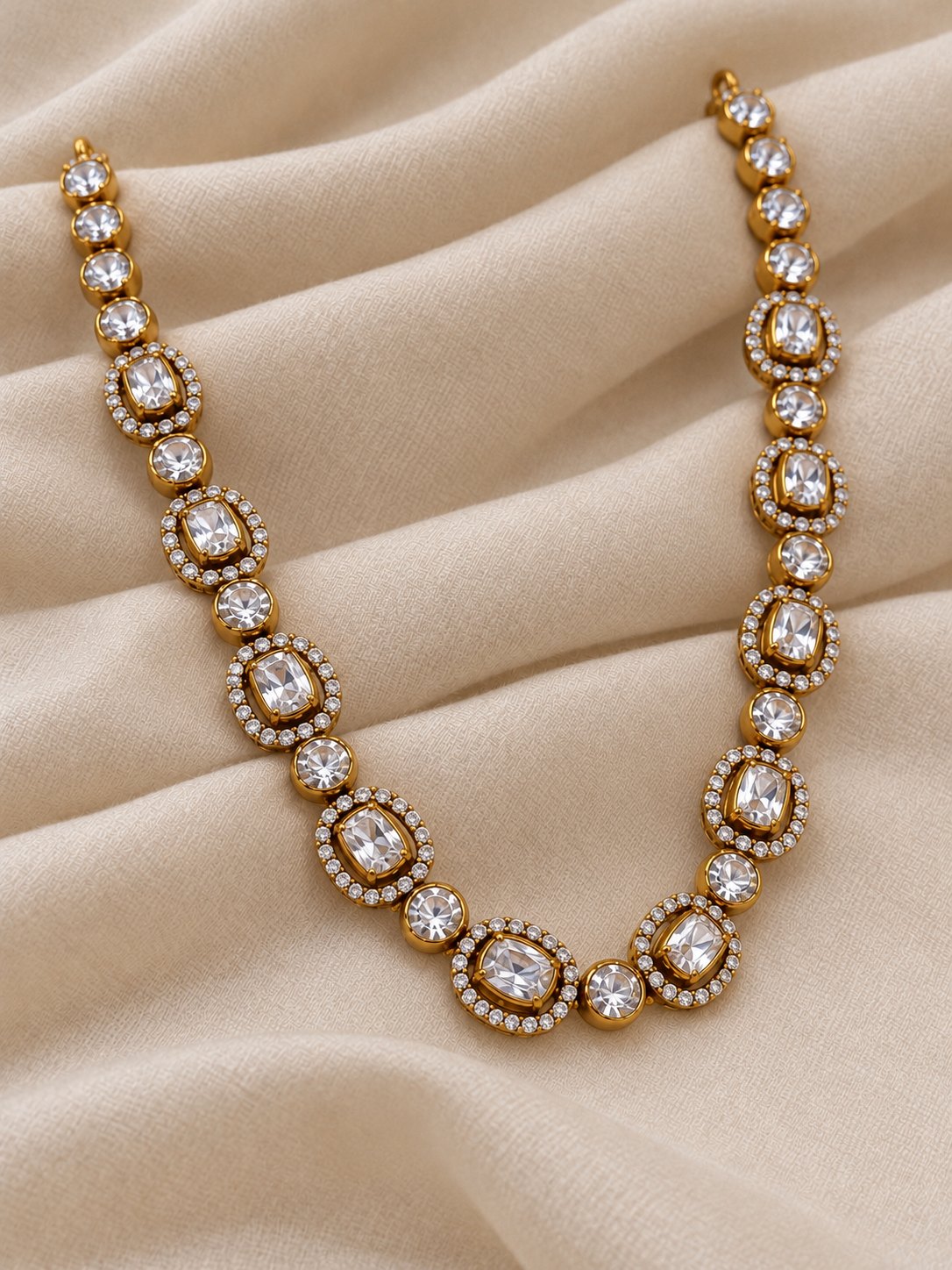 Shweta Prabha Moissanite Necklace & Earrings Set, photo 2