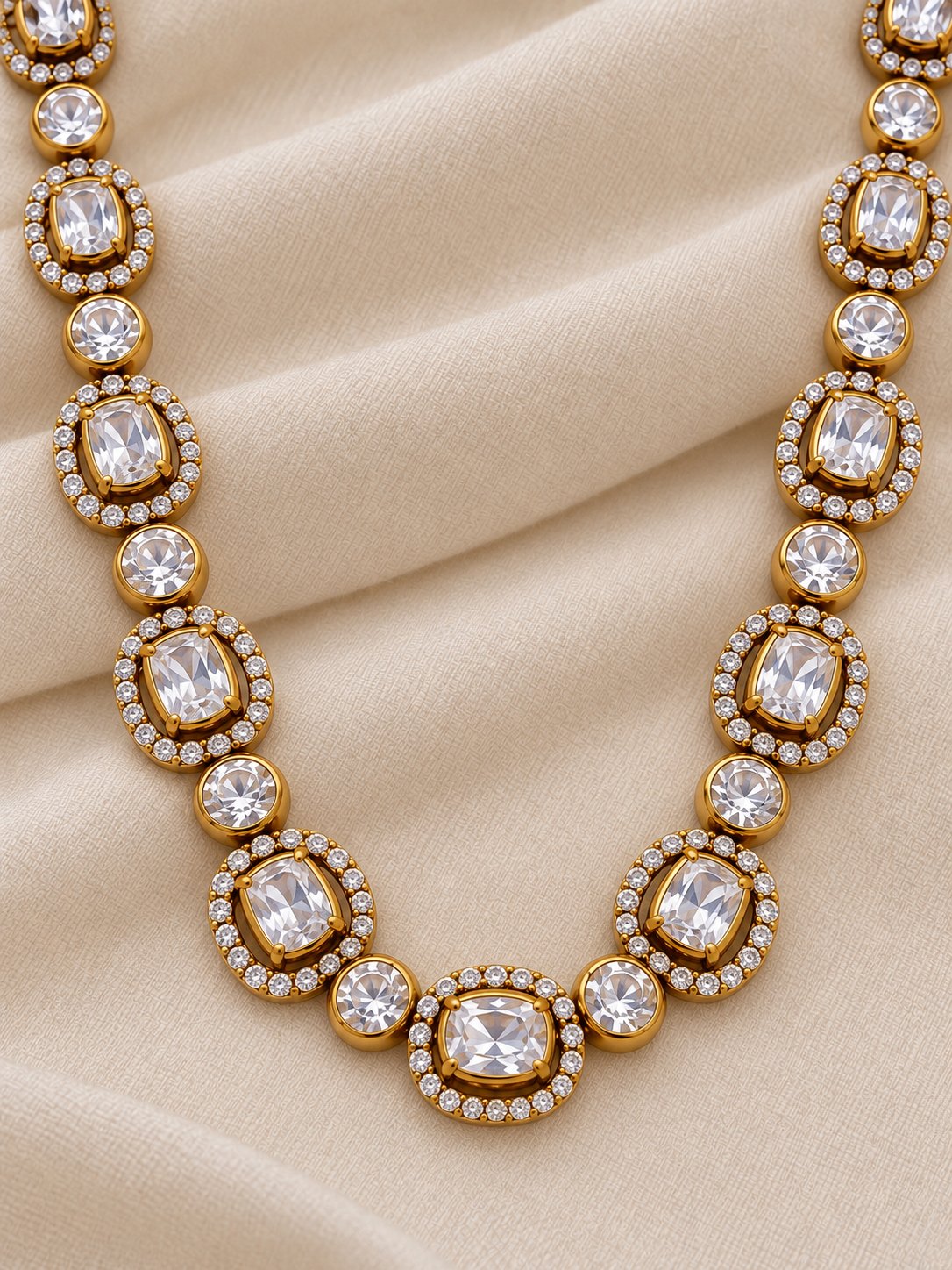 Shweta Prabha Moissanite Necklace & Earrings Set, photo 3