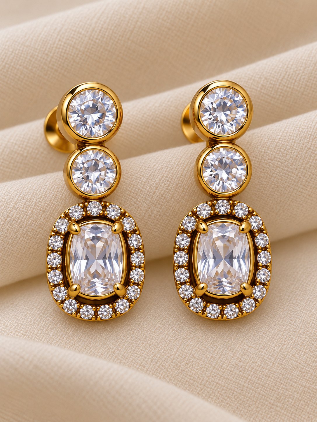 Shweta Prabha Moissanite Necklace & Earrings Set, photo 4
