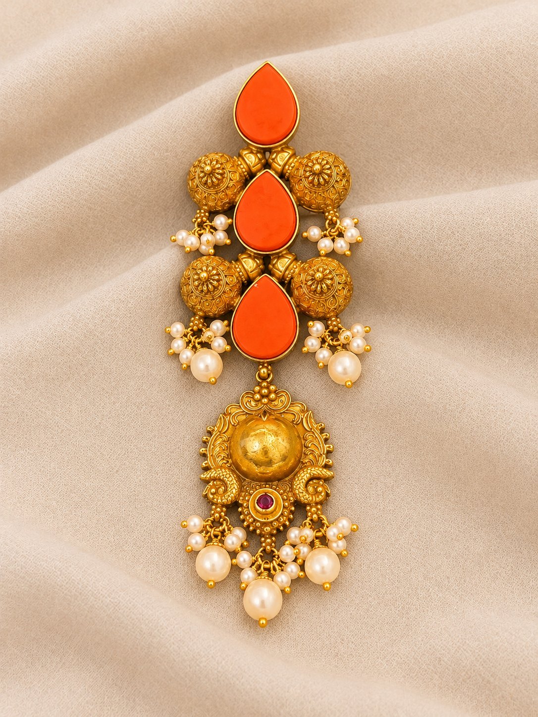 Sindhura Mayura Temple Pendant, photo 1