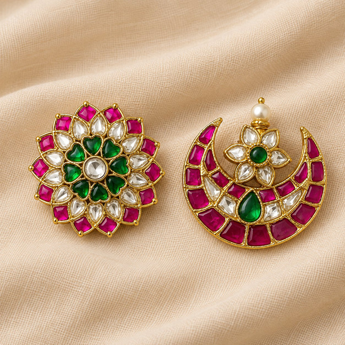 Surya Chandra Kundan Bridal Hair Ornaments, photo 1