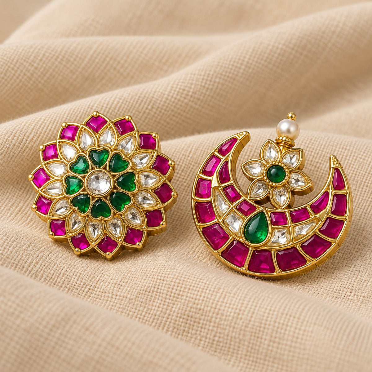 Surya Chandra Kundan Bridal Hair Ornaments, photo 2