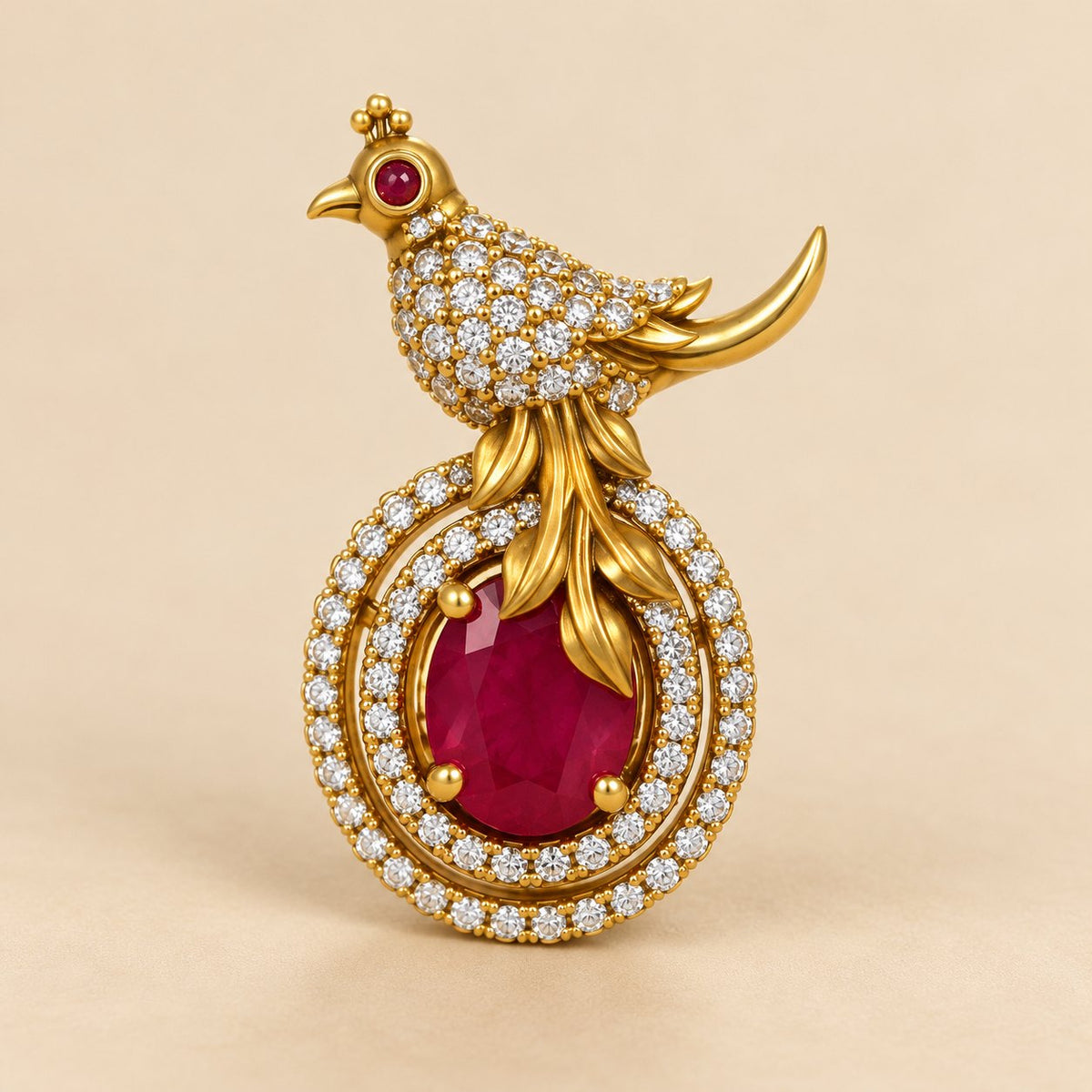 Suvarna Pakshi Ruby Pendant, photo 2