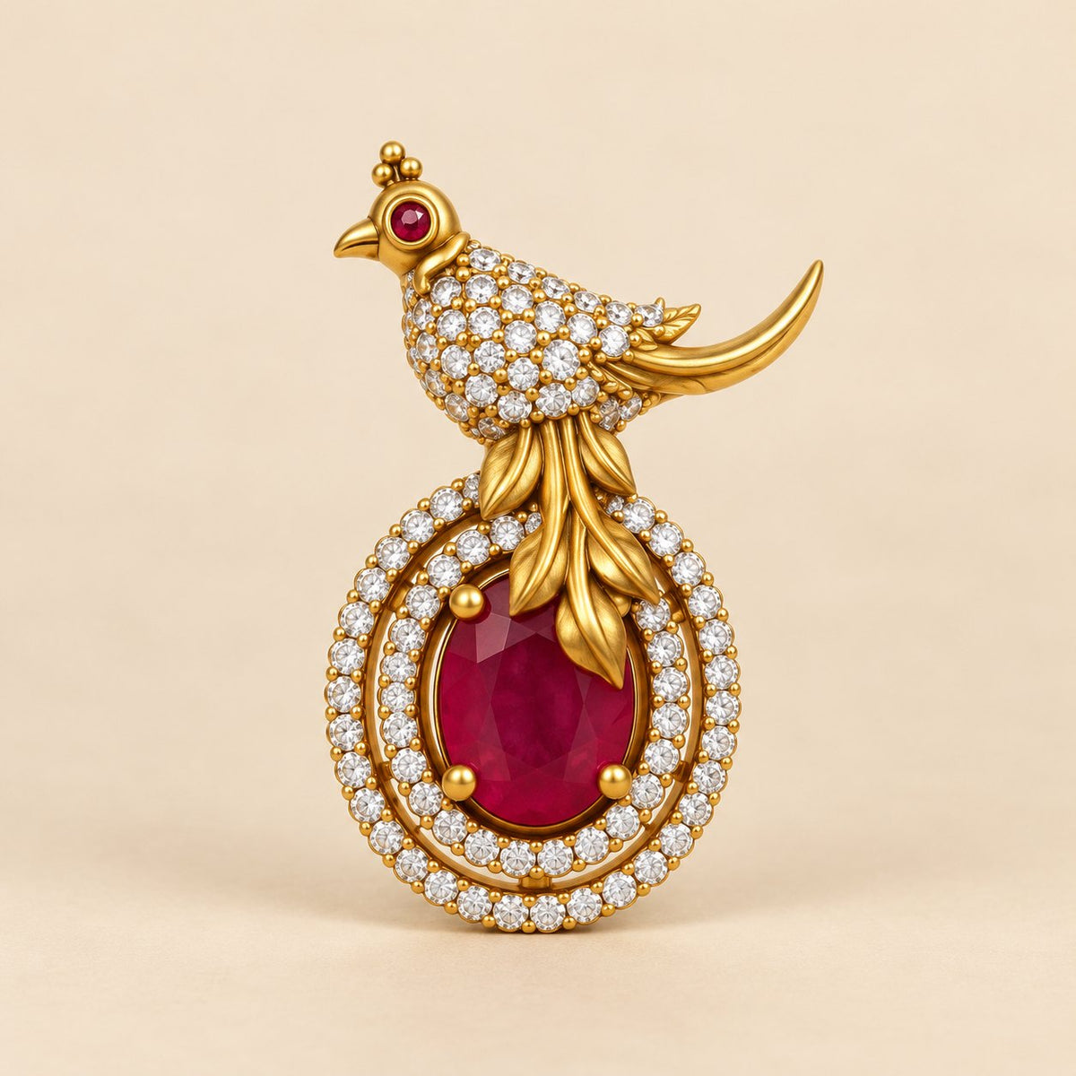 Suvarna Pakshi Ruby Pendant, photo 3