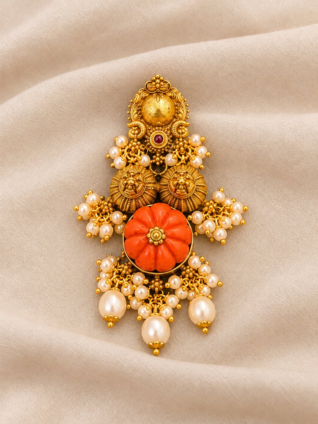 Tarangini Coral Nakashi Pendant, photo 1
