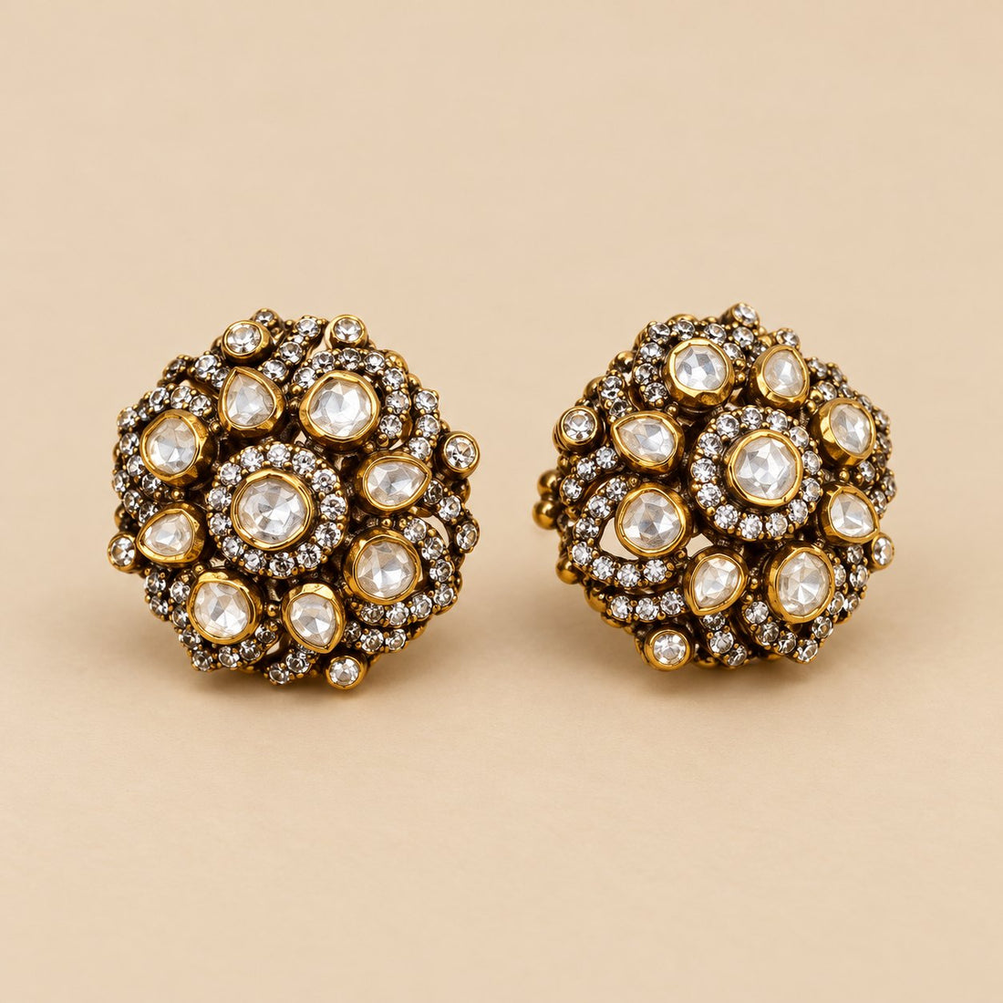 Tarangini Polki Kundan Stud Earrings, photo 1