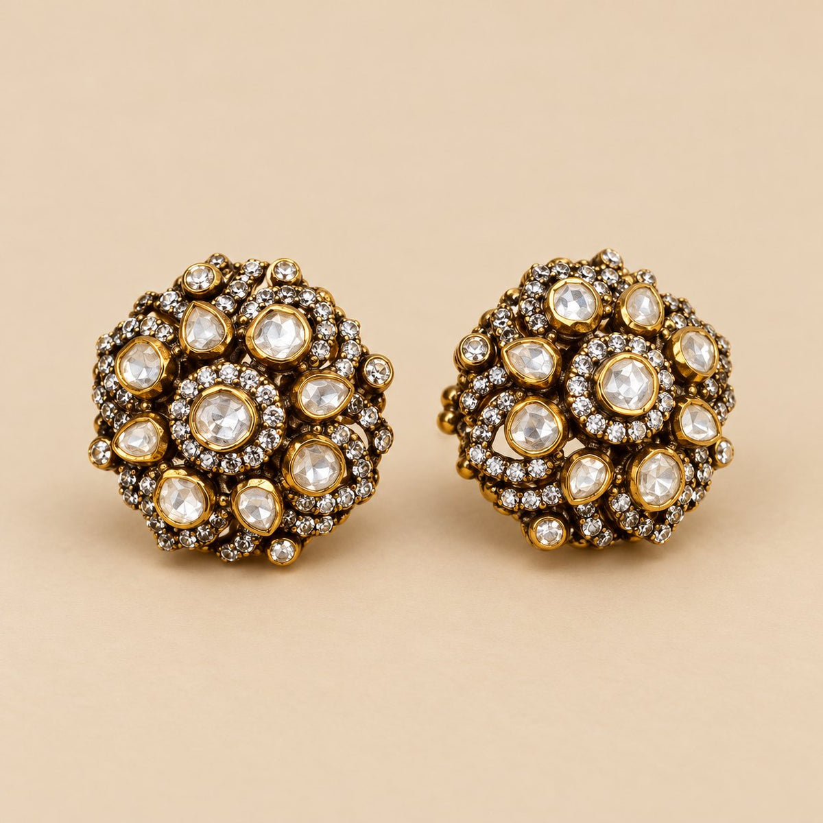 Tarangini Polki Kundan Stud Earrings, photo 1
