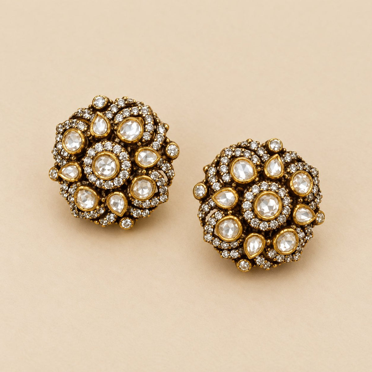 Tarangini Polki Kundan Stud Earrings, photo 2