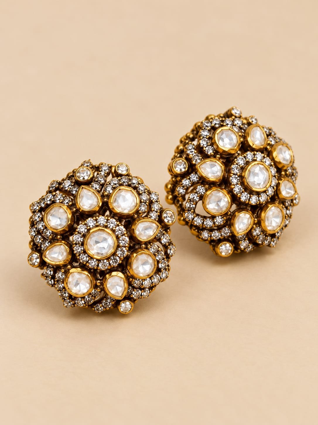 Tarangini Polki Kundan Stud Earrings, photo 3