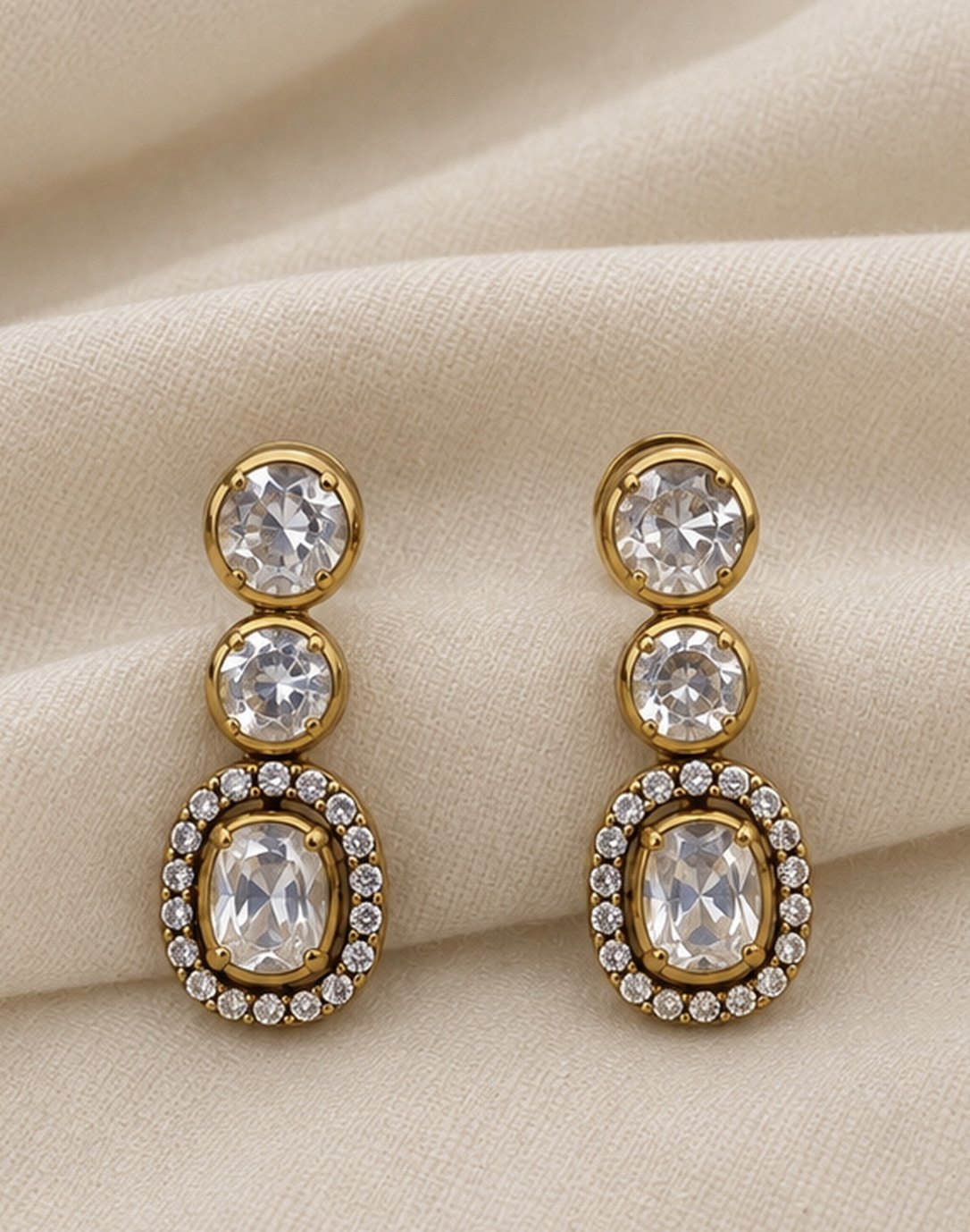 Tarunika Ruby Moissanite Necklace & Earrings Set, photo 4