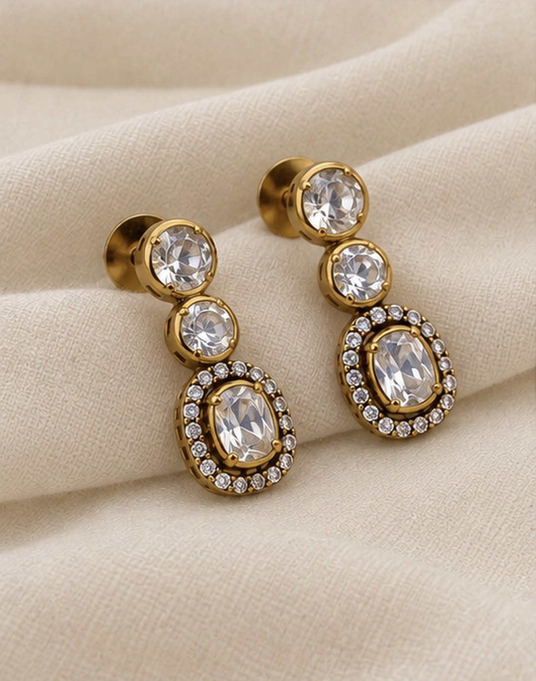 Tarunika Ruby Moissanite Necklace & Earrings Set, photo 5