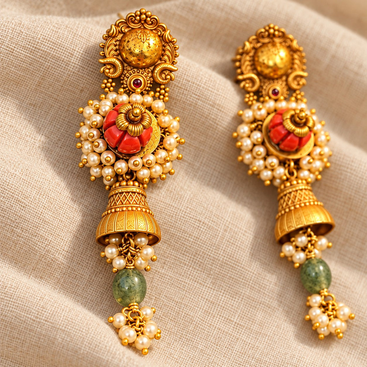 Vamika Gulabi Jhumka Earrings, photo 3