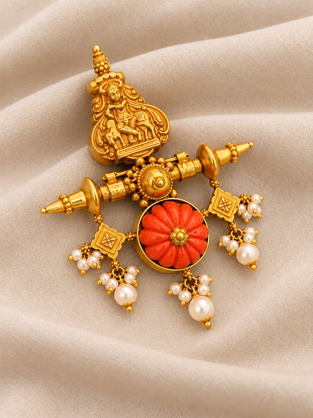 Venugopala Coral Pushpa Pendant, photo 1