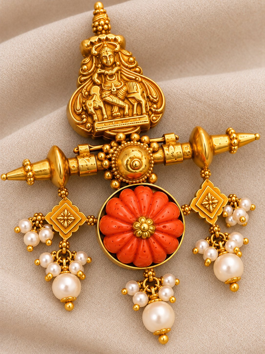 Venugopala Coral Pushpa Pendant, photo 3